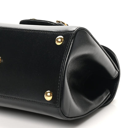 Gucci Glazed Textured Calfskin Mini Horsebit 1955 Top Handle Flap Bag Black 10 of 10