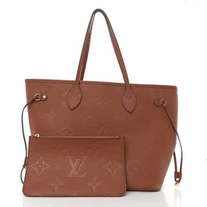 Louis Vuitton Empreinte Monogram Giant Neverfull MM Cognac 3 of 10