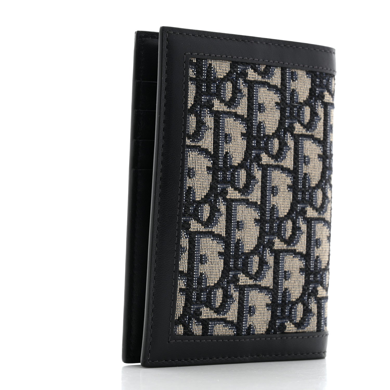 Christian Dior Calfskin Oblique Passport Holder Blue 3 of 7
