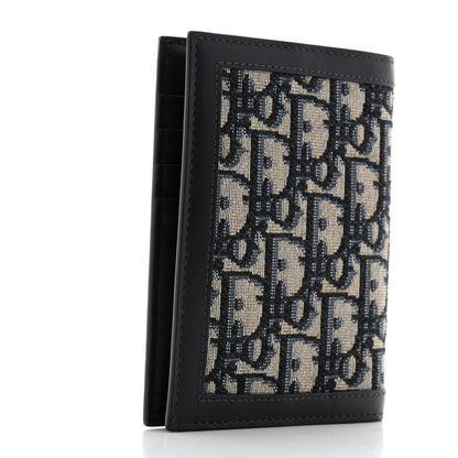 Christian Dior Calfskin Oblique Passport Holder Blue 3 of 7