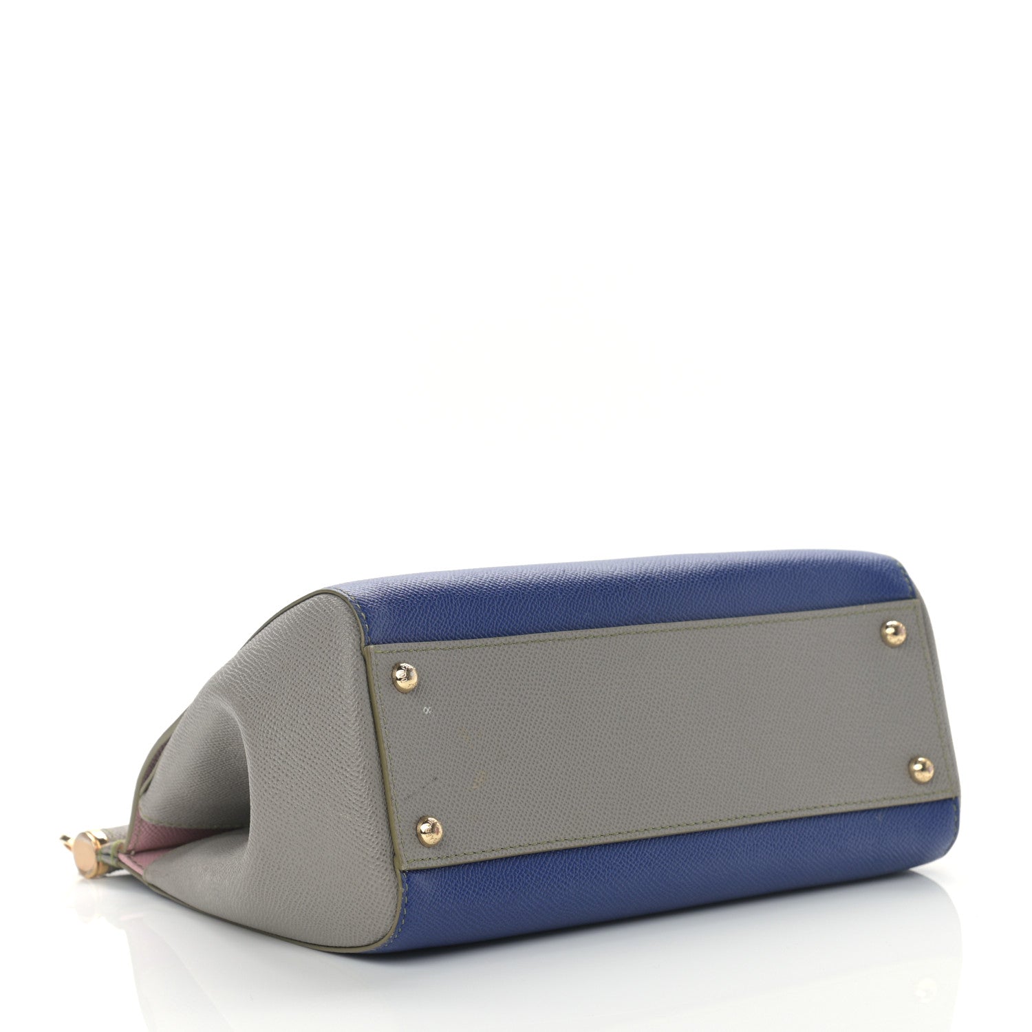 Dolce & Gabbana Lizard Calfskin Embossed Tri-Color Medium Miss Sicily Satchel Red Blue Grey 4 of 13