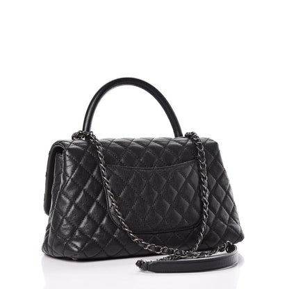 Chanel Caviar Quilted Small Coco Handle Flap Black 3 of 10
