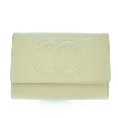 Chanel Caviar CC Flap Wallet Beige 1 of 11