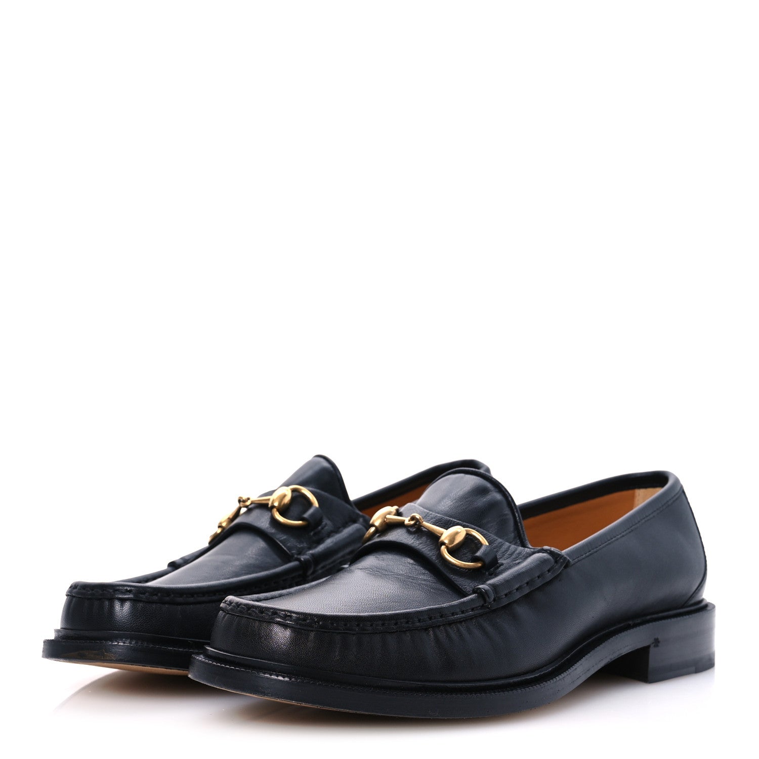 Gucci Mandala Goatskin Mens Horsebit Loafers 9 Black 4 of 11