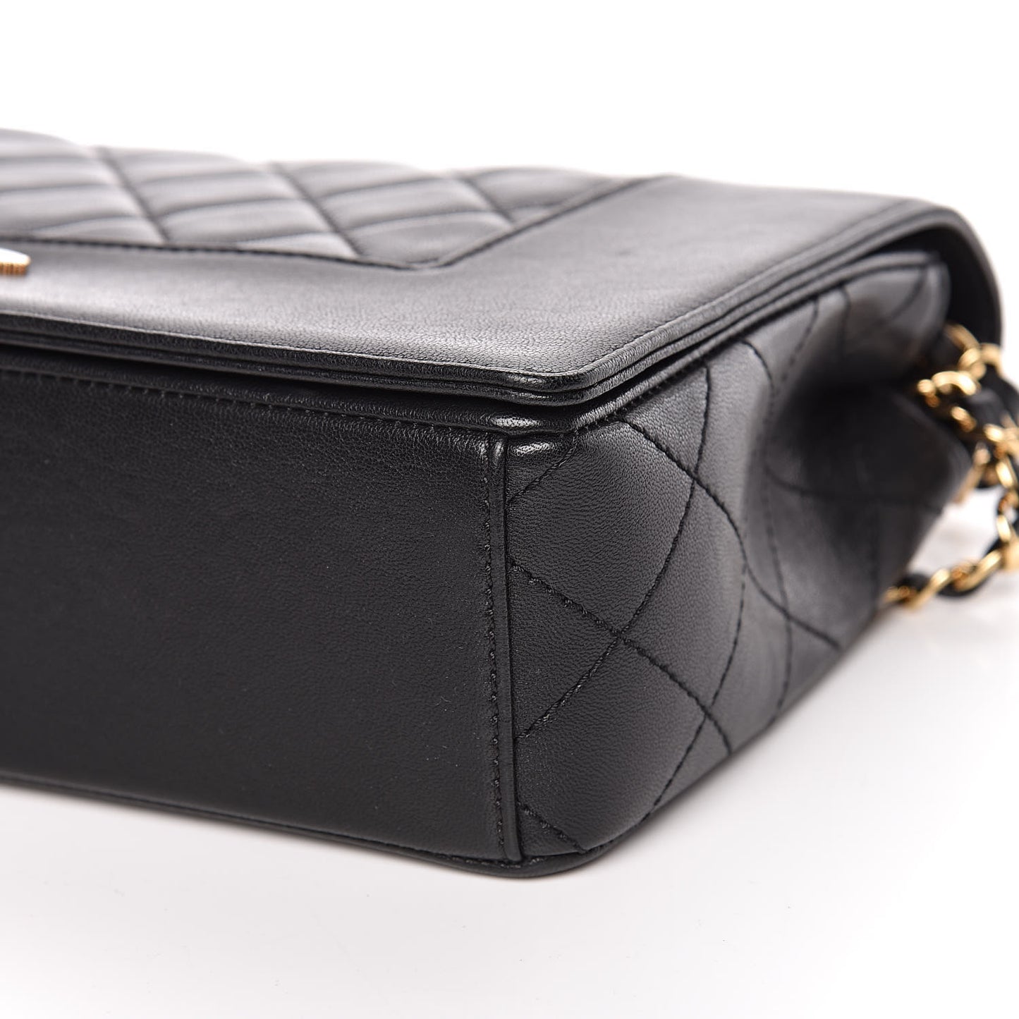 Sheepskin Quilted Vintage Mademoiselle Flap Black