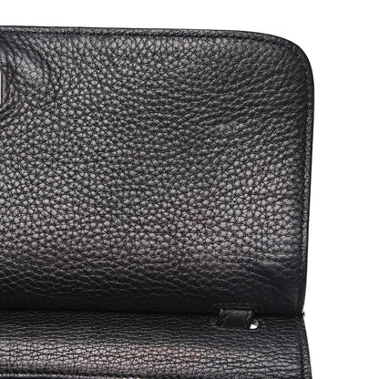 Gucci Pebbled Calfskin Medium Bamboo Daily Flap Shoulder Bag Black 11 of 13