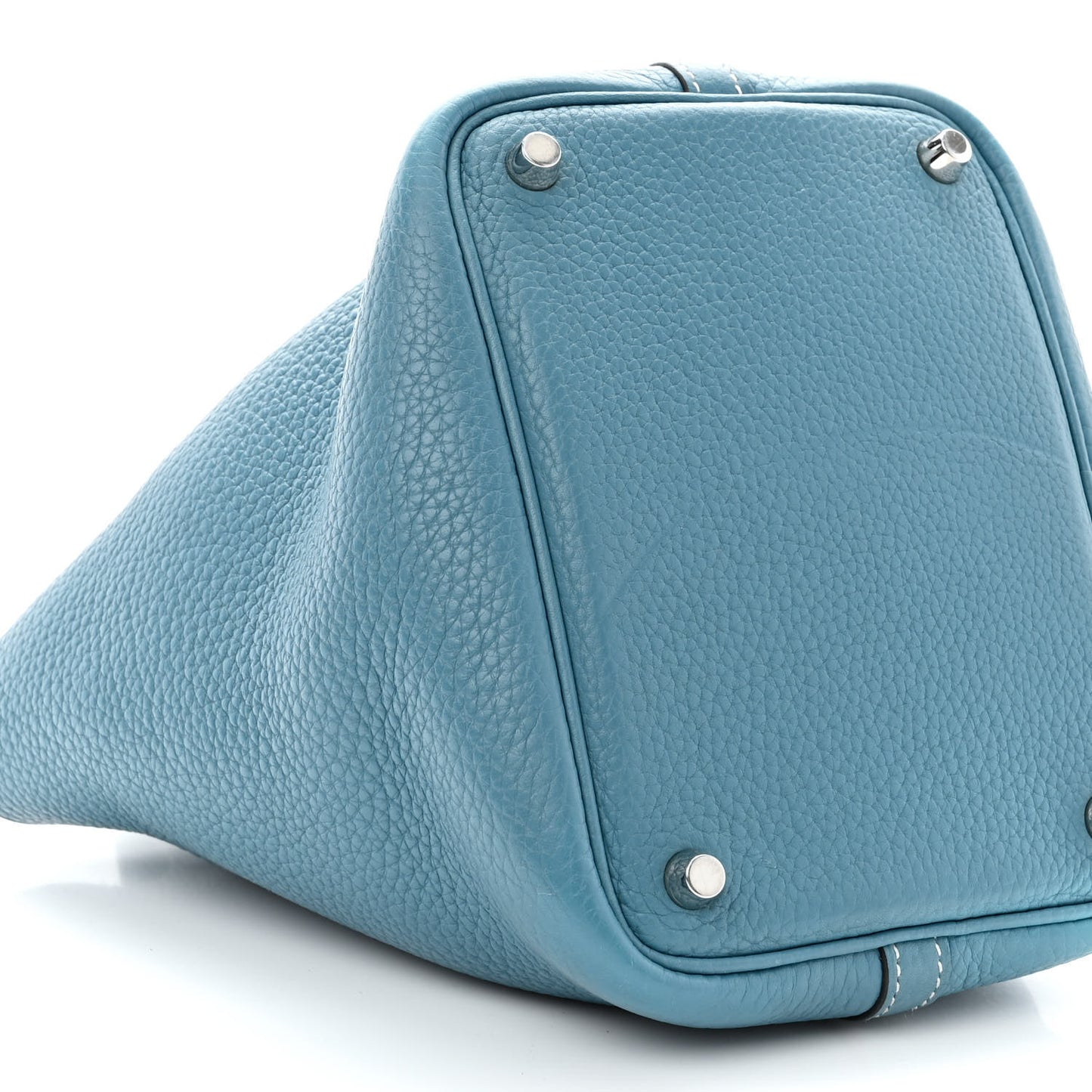 Taurillon Clemence Picotin Lock 18 PM Blue Jean