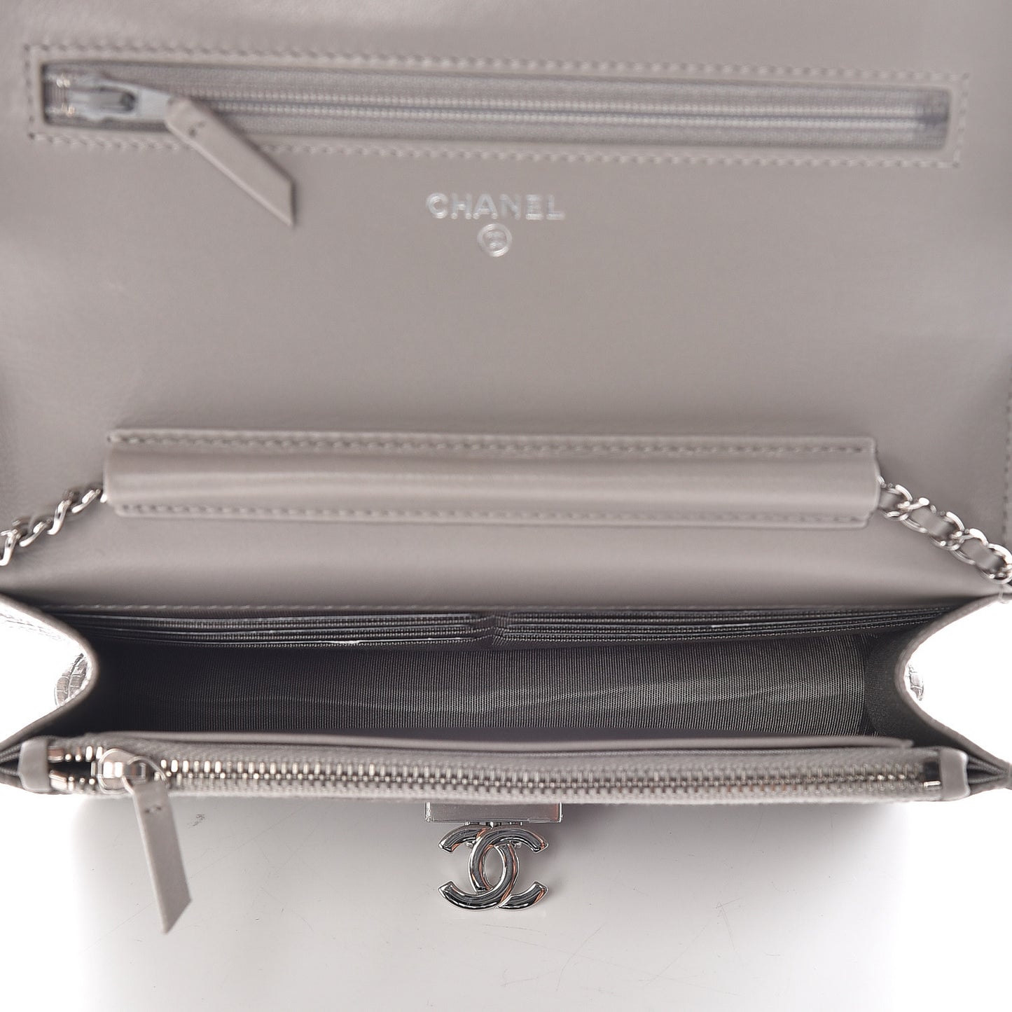 Lizard Golden Class Wallet on Chain WOC Grey