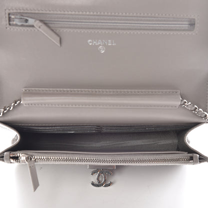 Chanel Lizard Golden Class Wallet on Chain WOC Grey 5 of 10