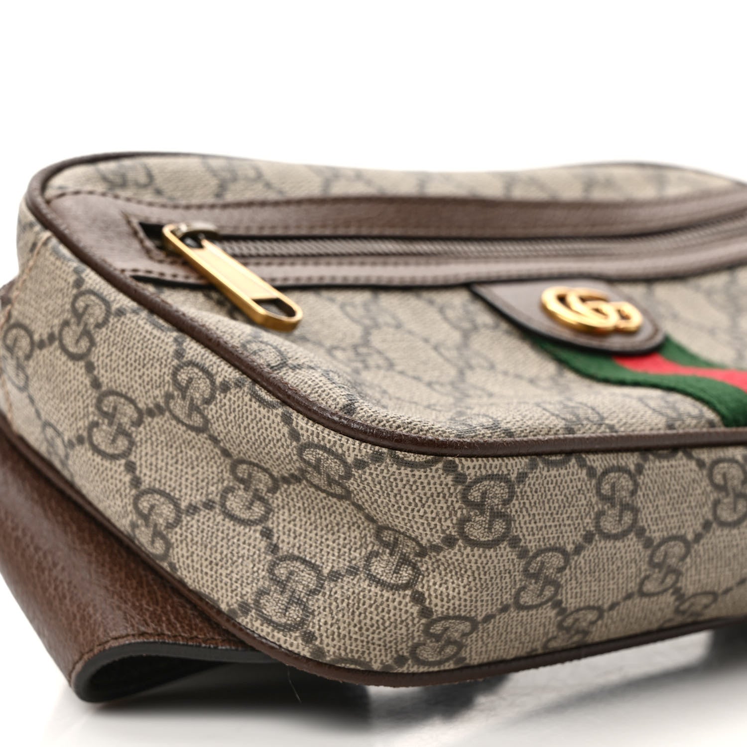 Gucci Soft GG Supreme Monogram Medium Ophidia Belt Bag Dark Brown 8 of 9