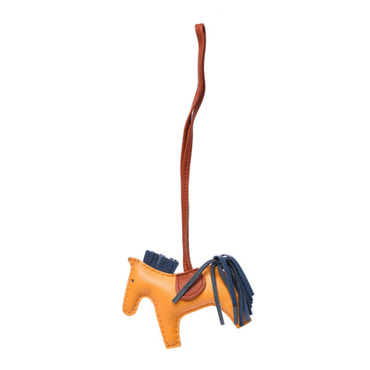 Hermes Milo Lambskin Grigri Rodeo Horse Bag Charm PM Jaune D'Or Bleu Agate Cornaline 1 of 4
