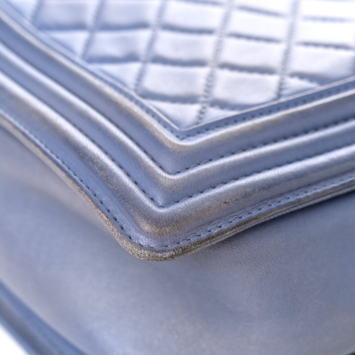 Chanel Lambskin Quilted Large Boy Flap Light Blue 10 of 29