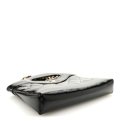 Chanel Shiny Crumpled Calfskin Quilted Nano 31 Shopping Bag Black 4 of 10