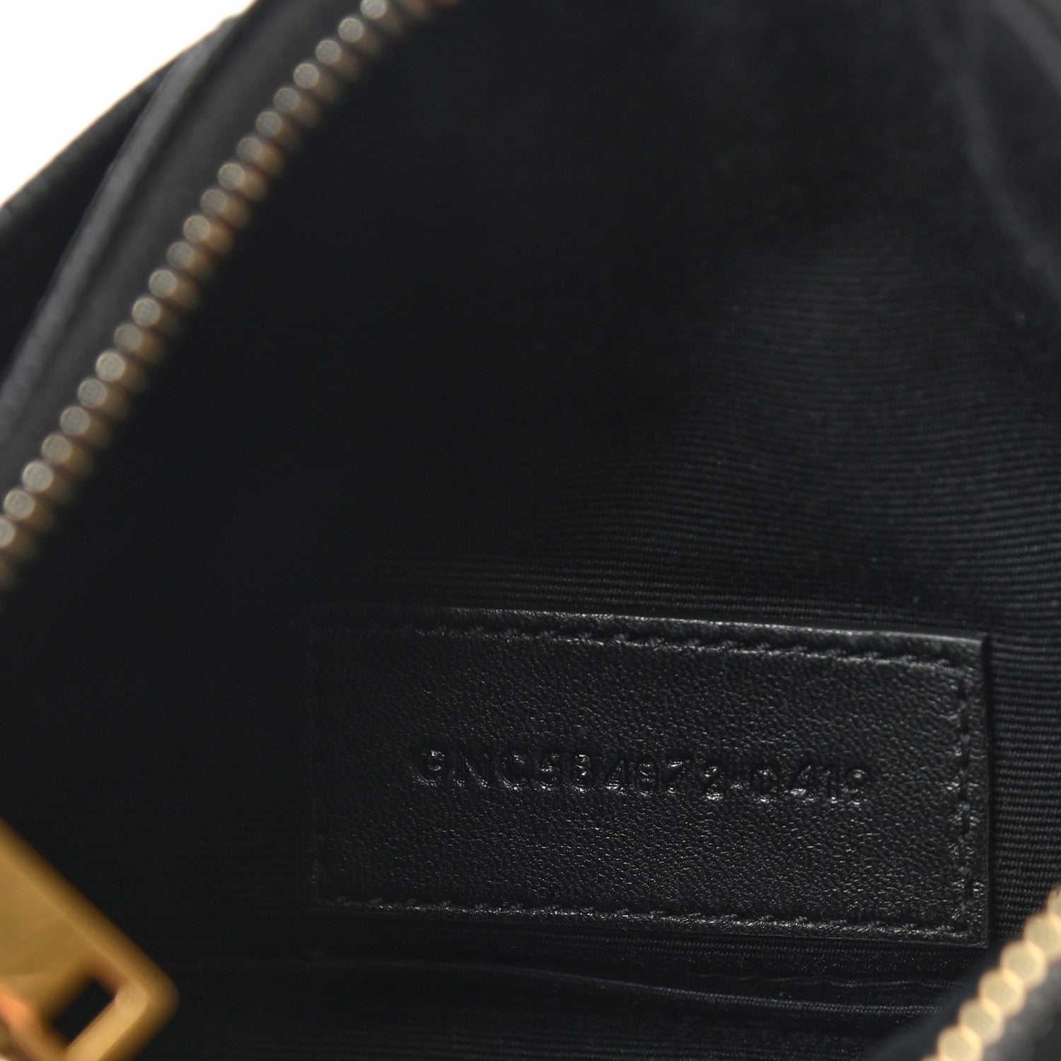 Saint Laurent Grain De Poudre Chevron Monogram Bill Pouch Black 7 of 10