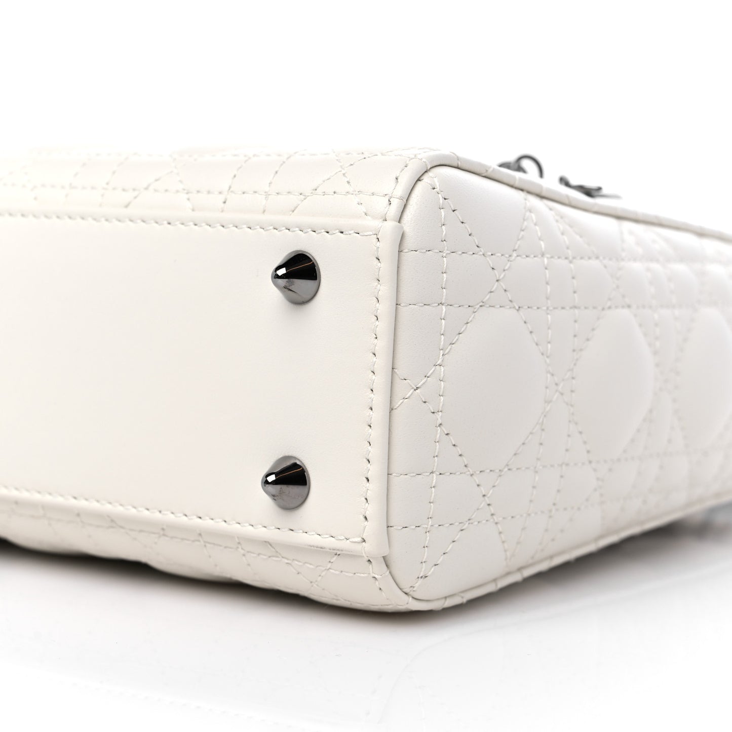 Lambskin Cannage Small My ABCDior Lady Dior White