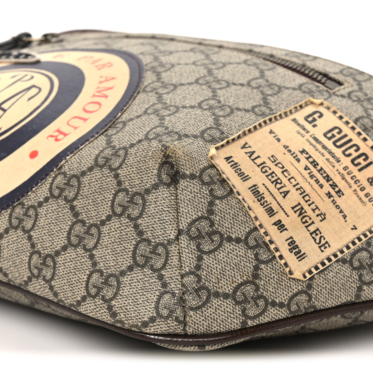 GG Supreme Monogram Courrier Belt Bag Beige New Acero