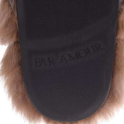 Gucci Calfskin Fur Mens Horsebit River Slingback Slippers 8 Black 10 of 11