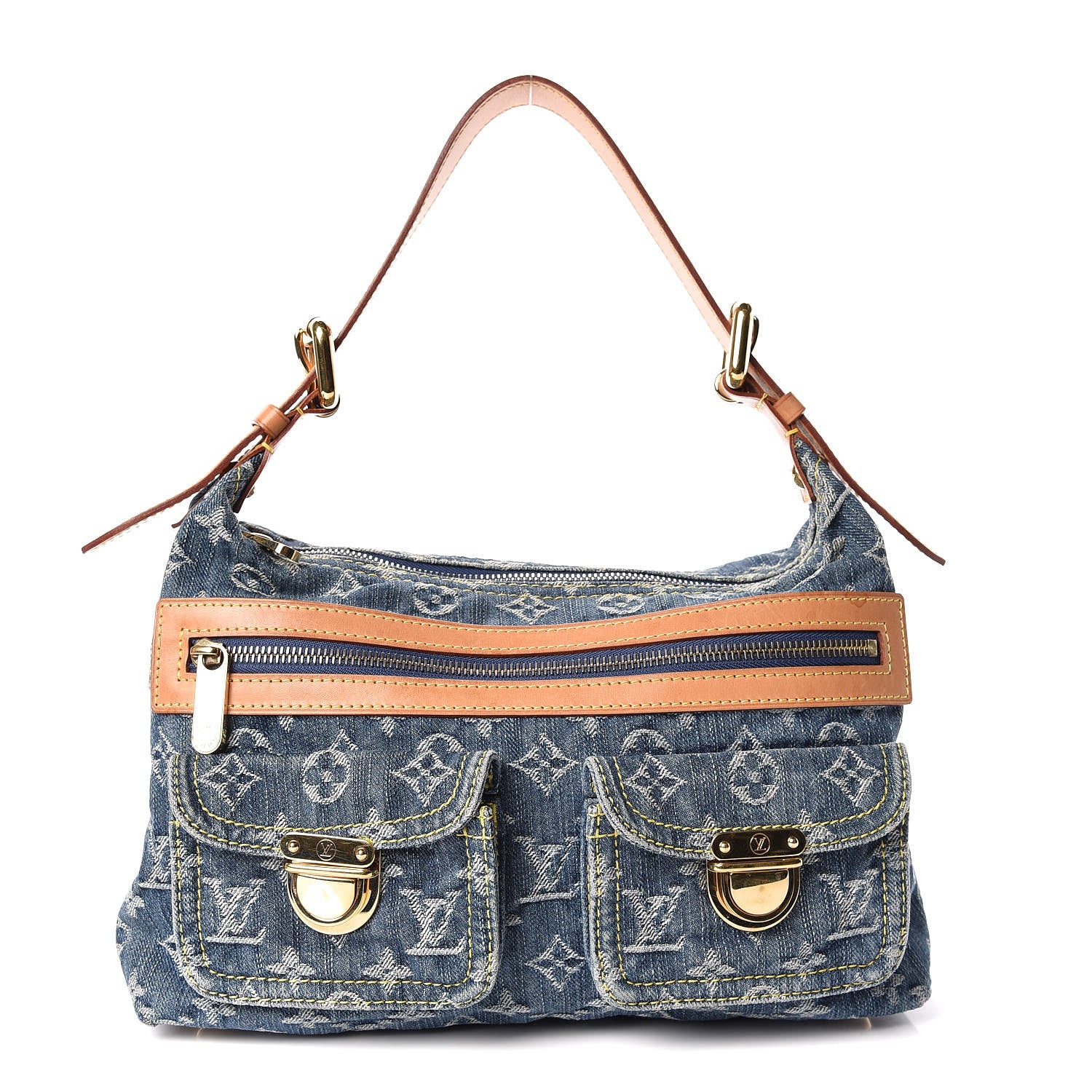 Louis Vuitton Monogram Denim Baggy PM Blue 1 of 17