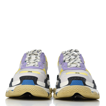 Balenciaga Fabric Mesh Womens Triple S Sneakers 36 White Purple Yellow 2 of 16