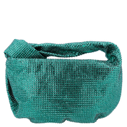 Bottega Veneta Crystal Embellished Satin Mini Hotfix Jodie Emerald 1 of 11