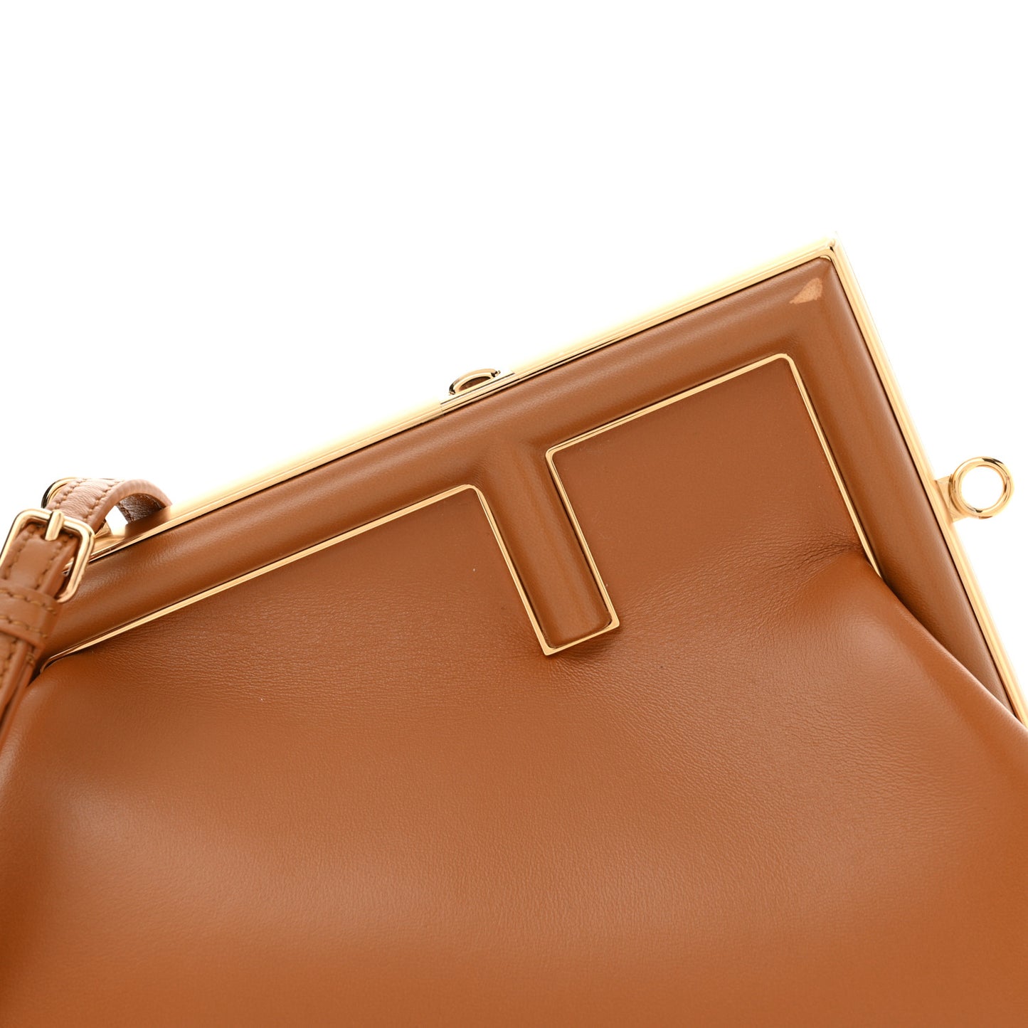 Shiny Nappa Small Fendi First Caramello