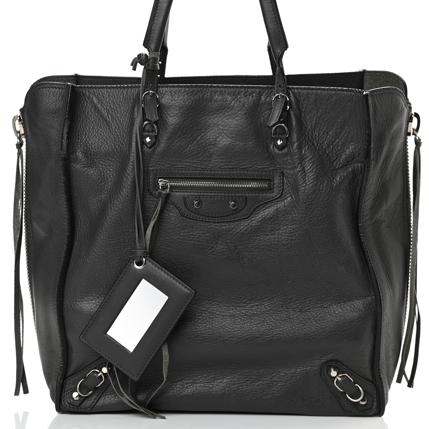 Balenciaga Veau Papier A5 Zip Around Tote Gris Fossile 7 of 19