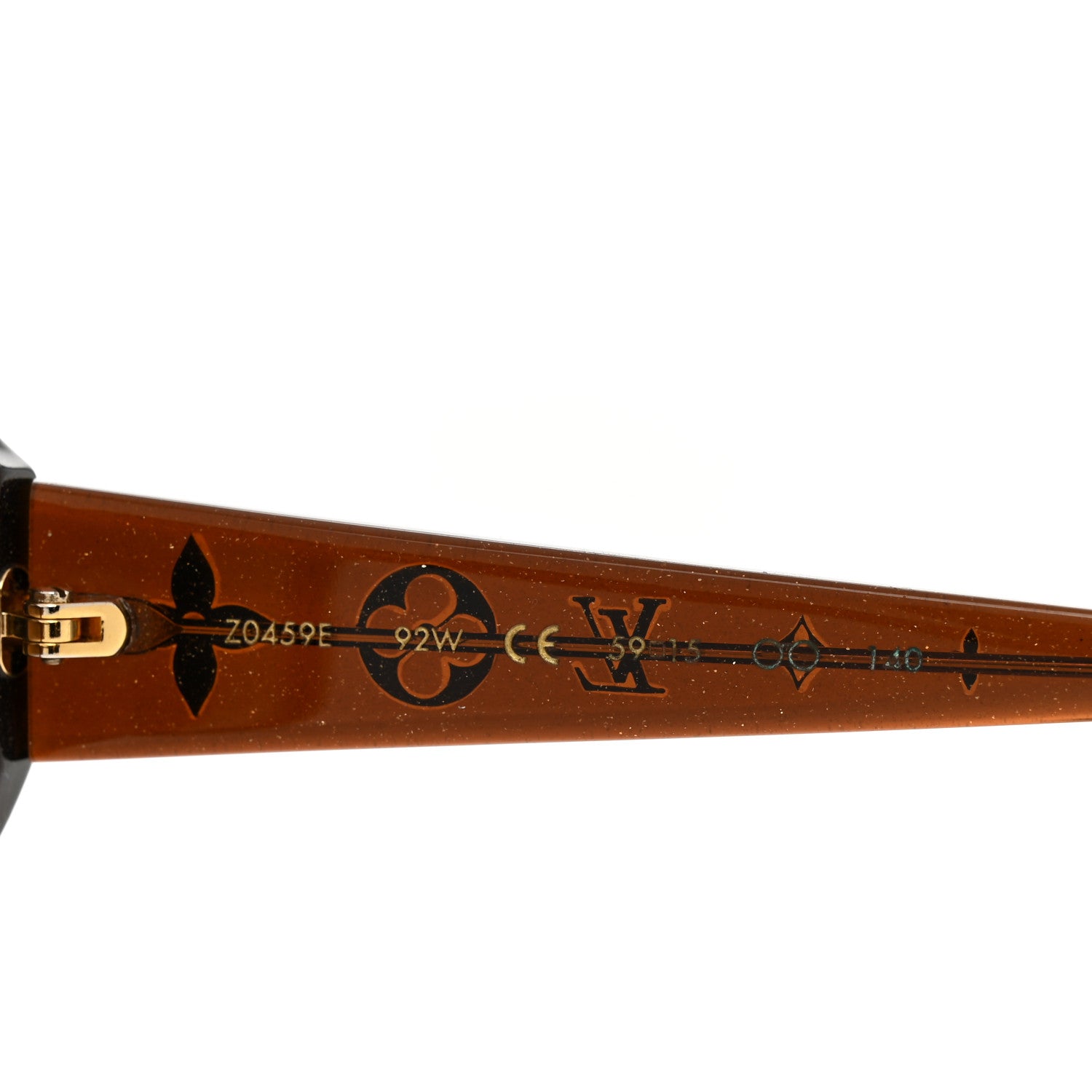 Louis Vuitton Acetate Obsession GM Sunglasses Z0459E Brown Glitter 5 of 7