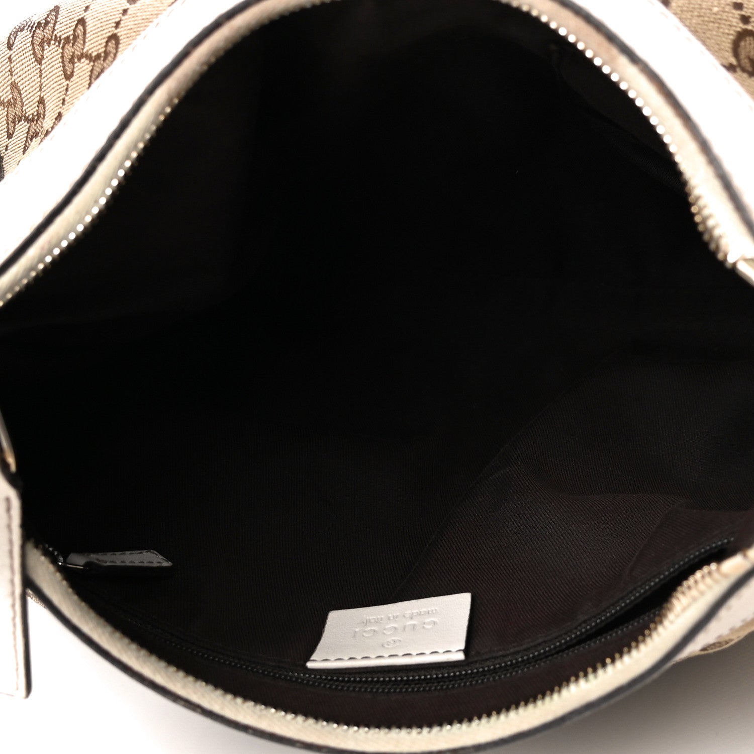 Gucci Monogram Medium D Gold Ring Hobo White 5 of 8
