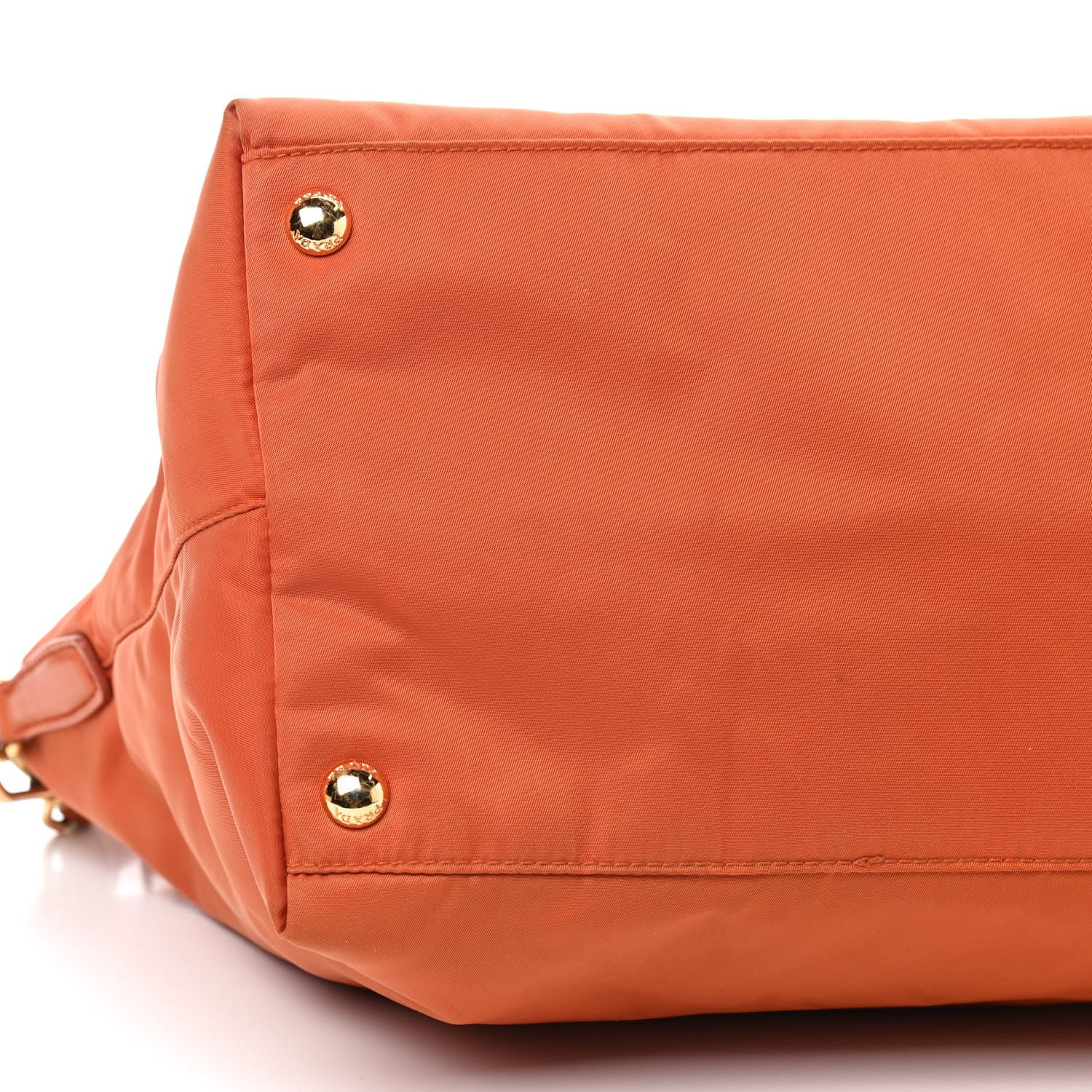 Prada Tessuto Nylon Saffiano Tote Papaya 5 of 9