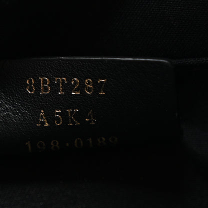 Fendi Glazed Fabric Vitello Century F is Fendi FF 1974 Stamp Patch Camera Case Mogano Panna Black 6 of 9