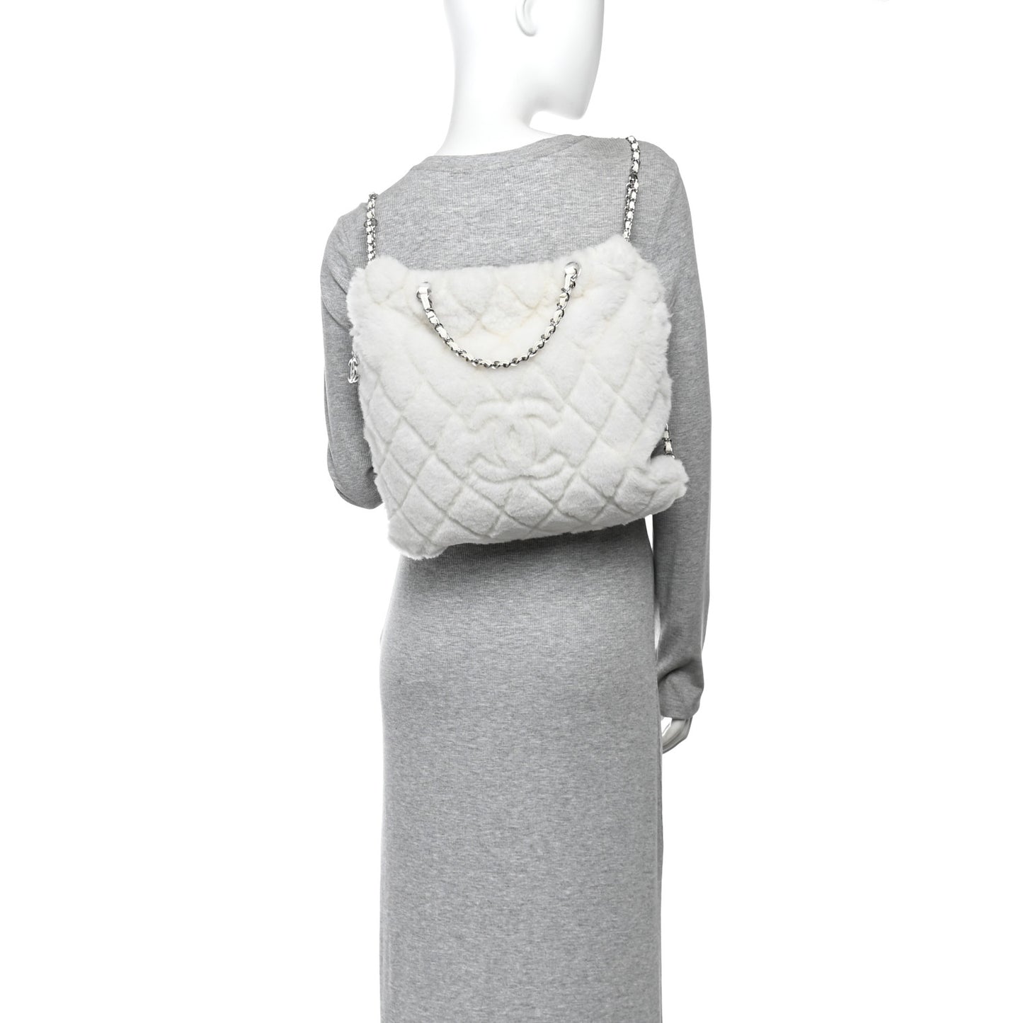 Shearling Coco Neige Backpack White
