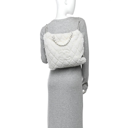 Chanel Shearling Coco Neige Backpack White 2 of 10