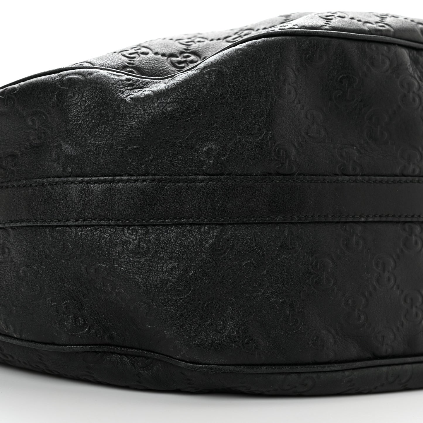 Guccissima Large GG Twins Hobo Black