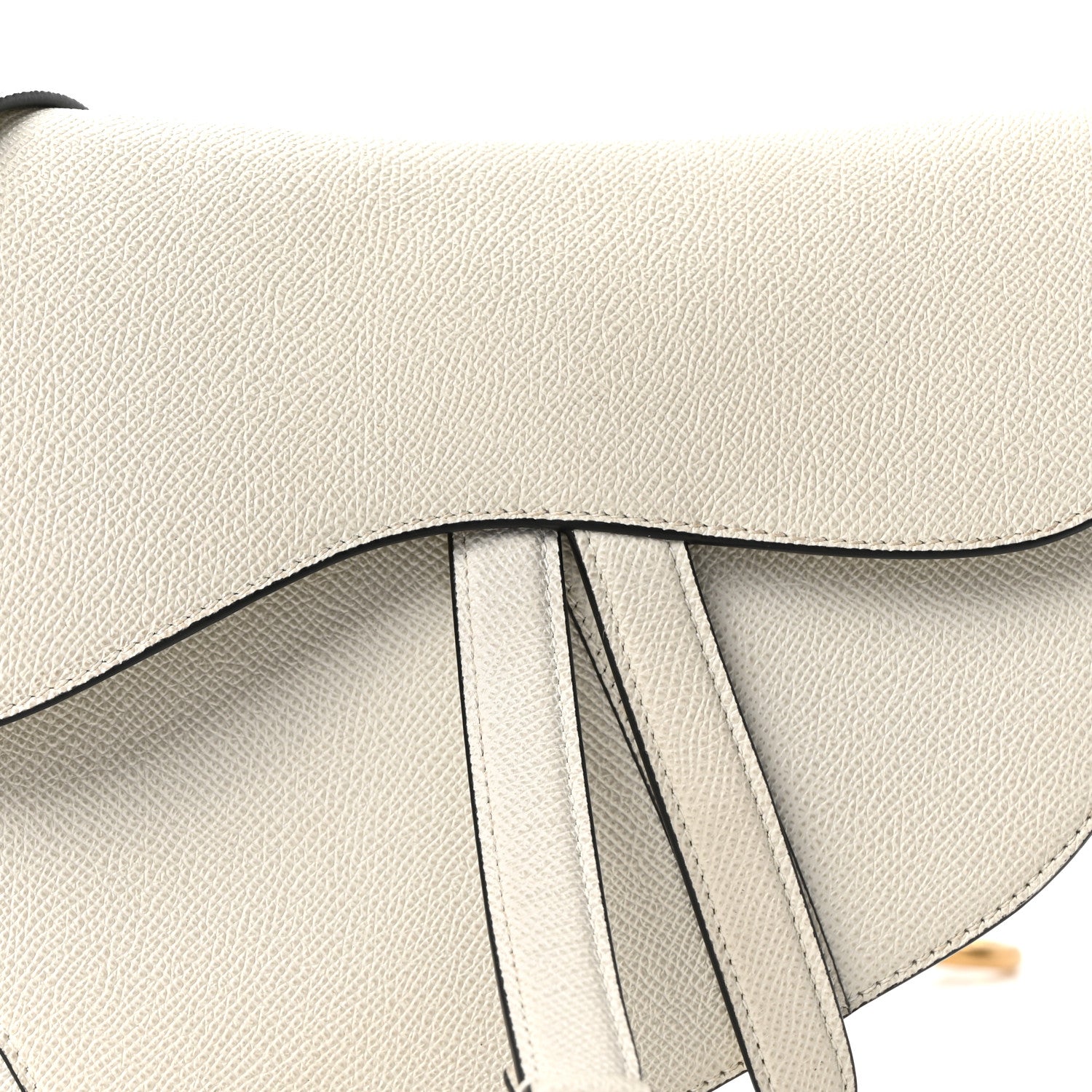 Christian Dior Grained Calfskin Saddle Bag With Strap Latte 8 of 11