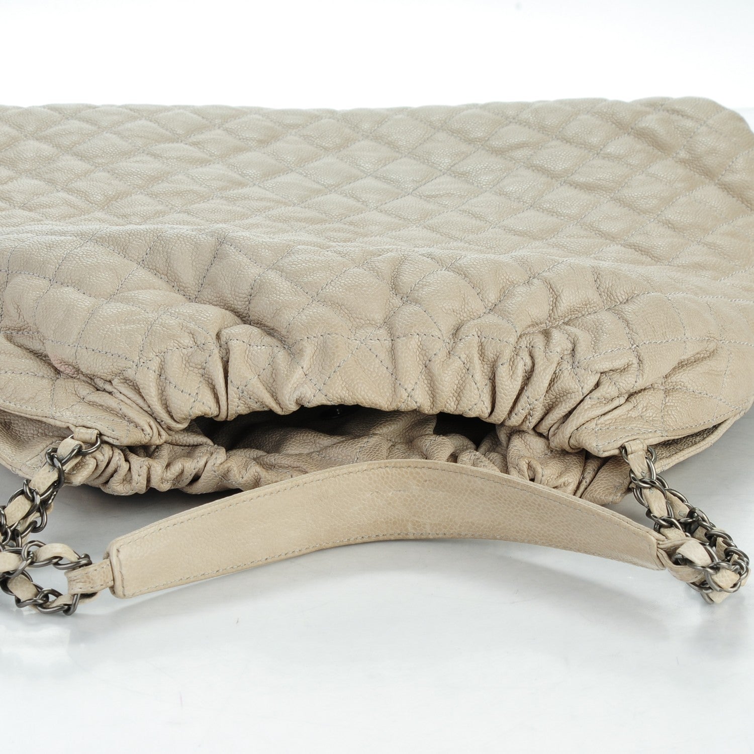 Chanel Caviar Quilted Large Elastic Tote Gray 8 of 8