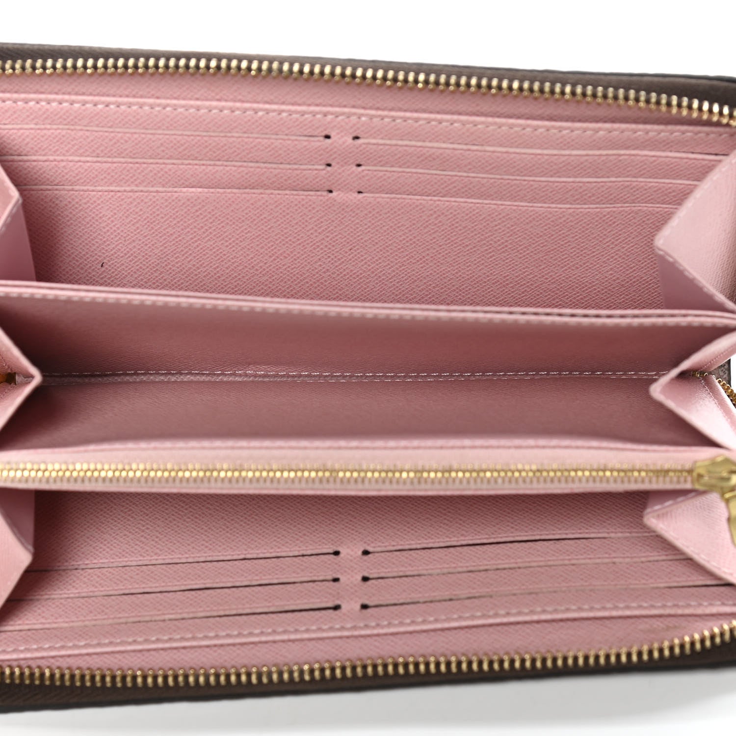 Louis Vuitton Damier Ebene Zippy Wallet Rose Ballerine 5 of 15