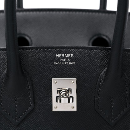 Hermes Madame Calfskin Birkin Sellier 25 Black 6 of 13