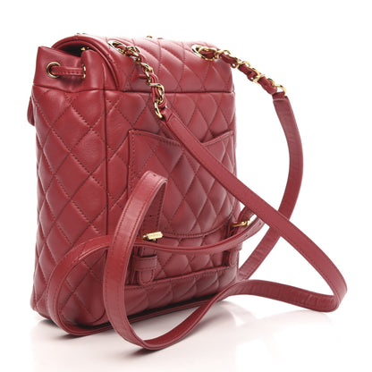 Chanel Lambskin Quilted Mini Urban Spirit Backpack Red 2 of 9