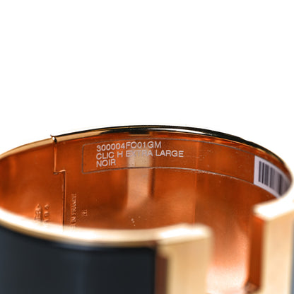 Hermes Enamel Extra Wide Clic Clac H Bracelet GM Black 4 of 6