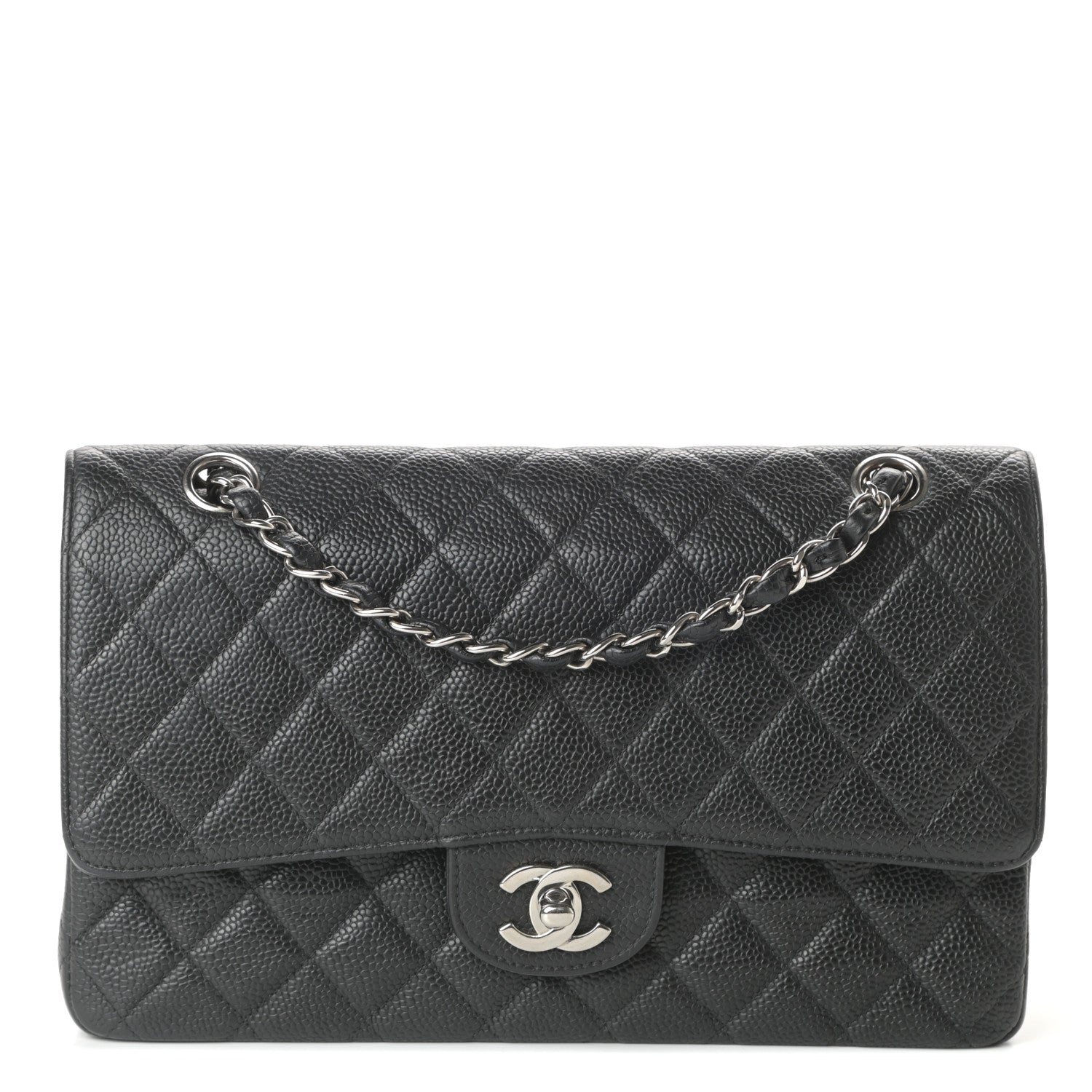 Chanel Caviar Quilted Medium Double Flap Black 1 of 10