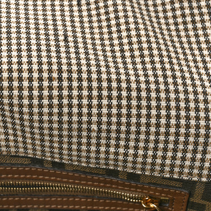 Fendi Wool Vitello King Houndstooth FF Embroidered Baguette Beige Moro 10 of 12