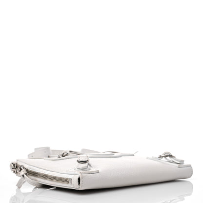Balenciaga Grained Calfskin Classic Silver Hardware Reporter Crossbody White 4 of 15