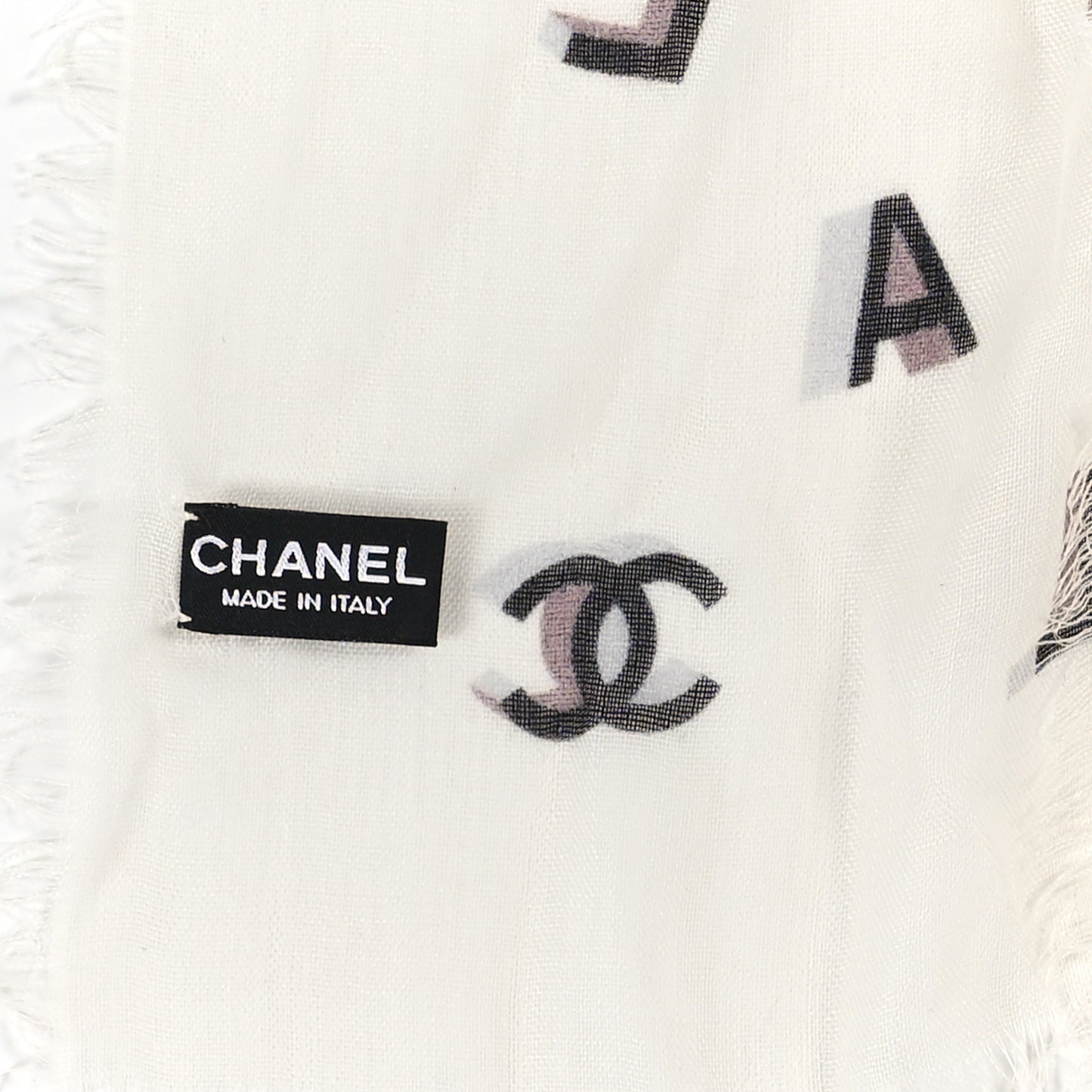 Cashmere Silk Scarf Shawl White Multicolor