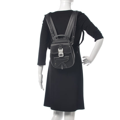 Christian Dior Calfskin Saddle Backpack Black 3 of 10