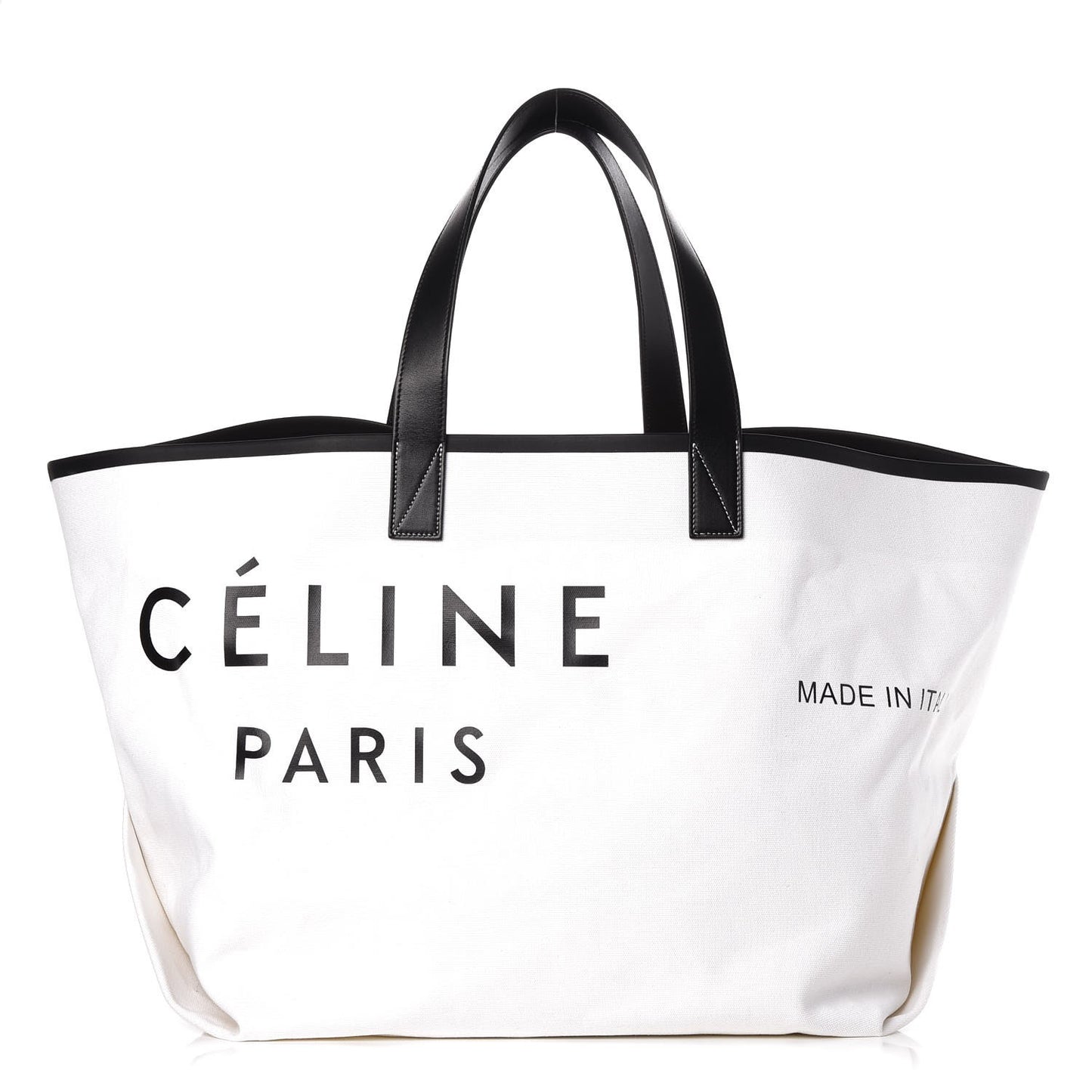 Textile Medium Made In Tote Black White