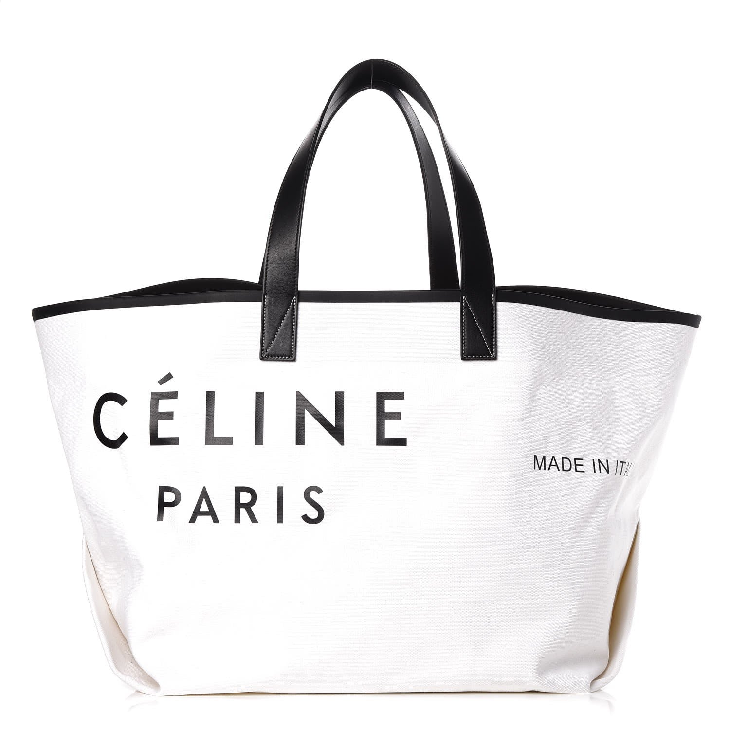 Celine Textile Medium Made In Tote Black White 1 of 10