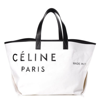 Celine Textile Medium Made In Tote Black White 1 of 10