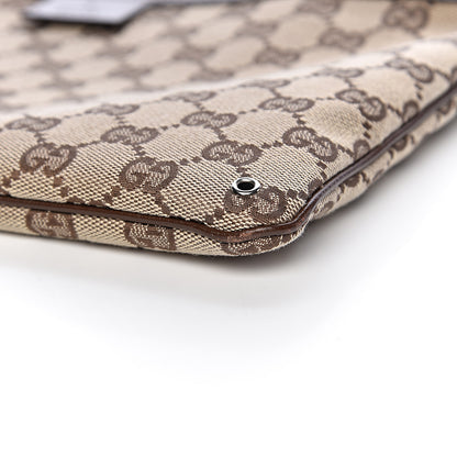 Gucci Monogram Flat Messenger Bag Dark Brown 9 of 12