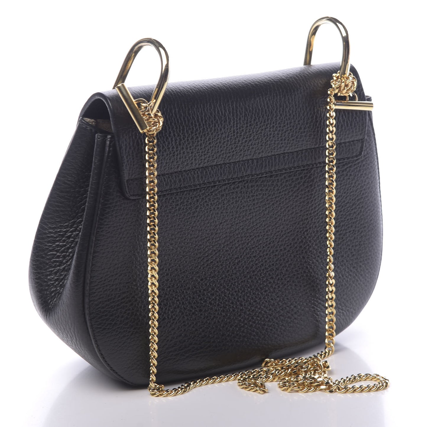 Grained Lambskin Drew Crossbody Black