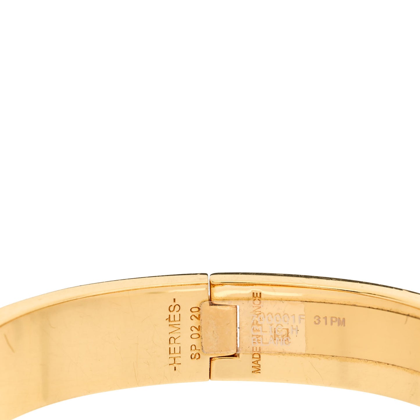 Enamel Narrow Clic Clac H Bracelet PM White
